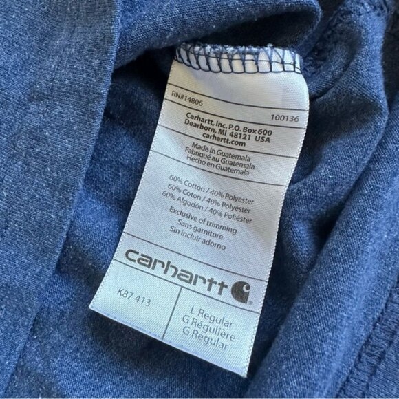 Carhartt | Navy Loose Fit Heavyweight Short Sleeve Pocket T-Shirt | Size Large - Picture 6 of 9